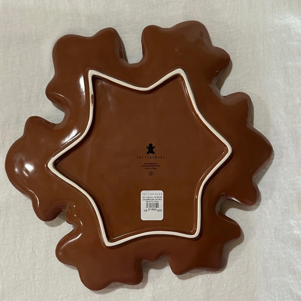 Pottery Barn Snowflake Platter